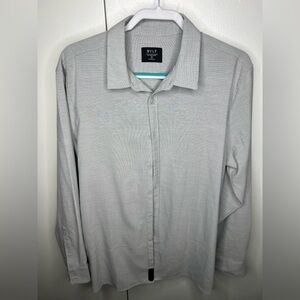 BYLT Vista Long Sleeve Button Down – Men’s XL – Light Gray